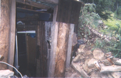 Front door in 1997 before built shed over it